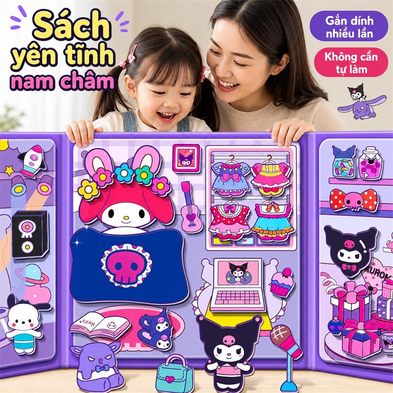 Bộ Đồ Chơi Nam Châm Miễn Cắt Cho Bé, Sticker DIY Sáng Tạo Giúp Phát Triển Tư Duy