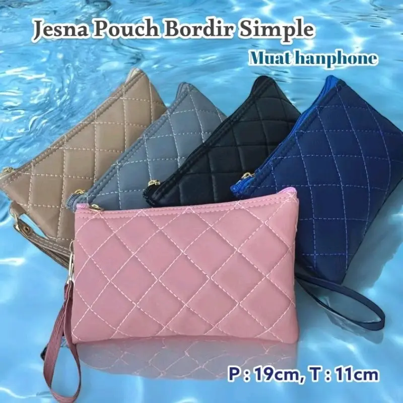 Pouch Jesna Bordir Simpel Wanita - Model Elegan