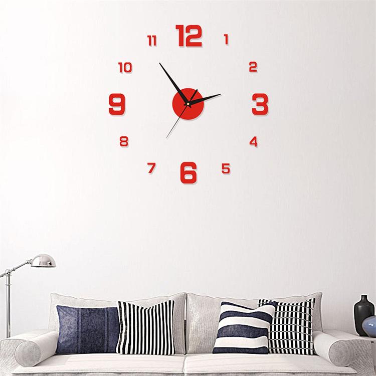 Jam Dinding Tempel 3D Analog Akrilik Style Eropa Modern Dekorasi Ruangan 2