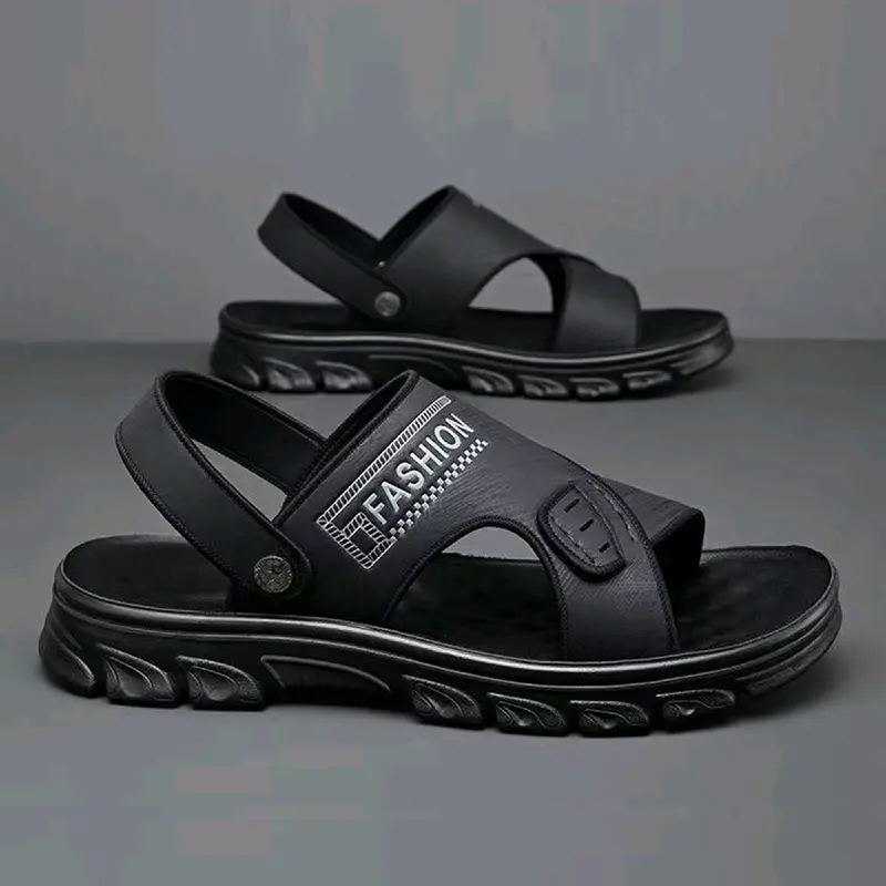 Sandal Original Selop Pria Slip On Nyaman Kuat Empuk Hitam Coklat Cowok Kasual Sendal Laki-laki Kasual 1