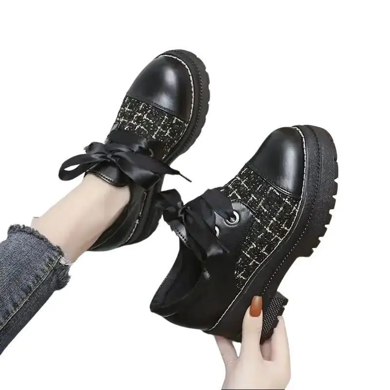 DIATA Sepatu Snekaers Wanita Pita Oxford Korea Loafers Kasual