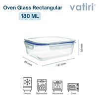 Gambar Vatiri Oven Glass Wadah Makan Microwave MPASI 180ml Rectangular - Tempat Makan Kaca PL180YG dari VATIRI HOME STORE Kota Administrasi Jakarta Pusat 3 Tokopedia