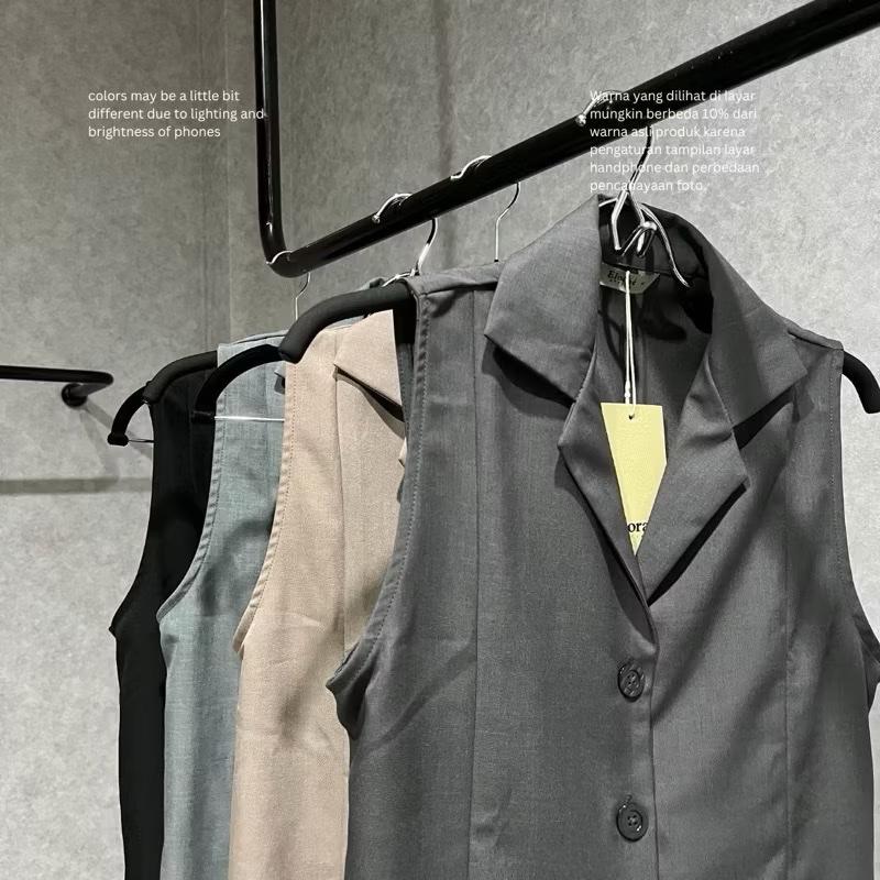 Atasan Rompi Vest Wanita Basic Sleeveless Top | ELORAÉ - Gabby Vest 5