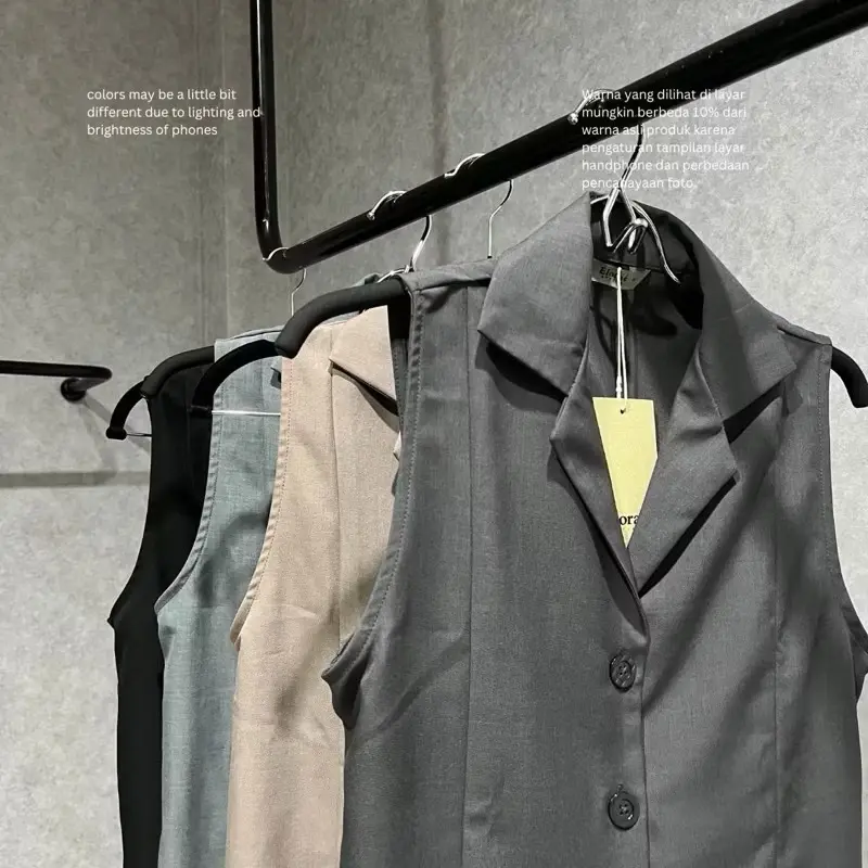 Atasan Rompi Vest Wanita Basic Sleeveless Top | ELORAÉ - Gabby Vest 5