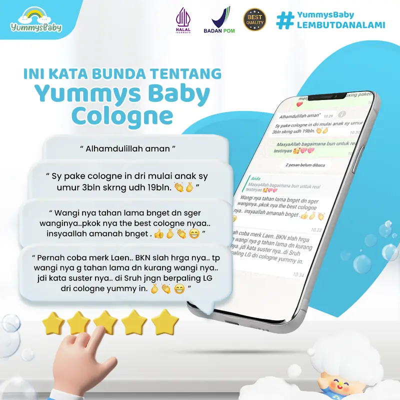 Yummys Baby Cologne 100ml | Sweet & Lovely Cologne untuk Harum Tahan Lama Si Kecil Sepanjang Hari cusson 3