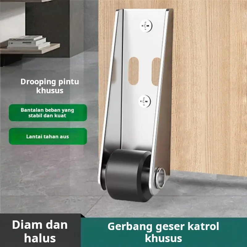 Pintu geser pintu bawah roda kendur dewa memakai roda nilon roda universal roda pendukung roda bantalan beban dasar bergerak