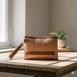 hand bag/ Dompet tanaman Bamban natural
