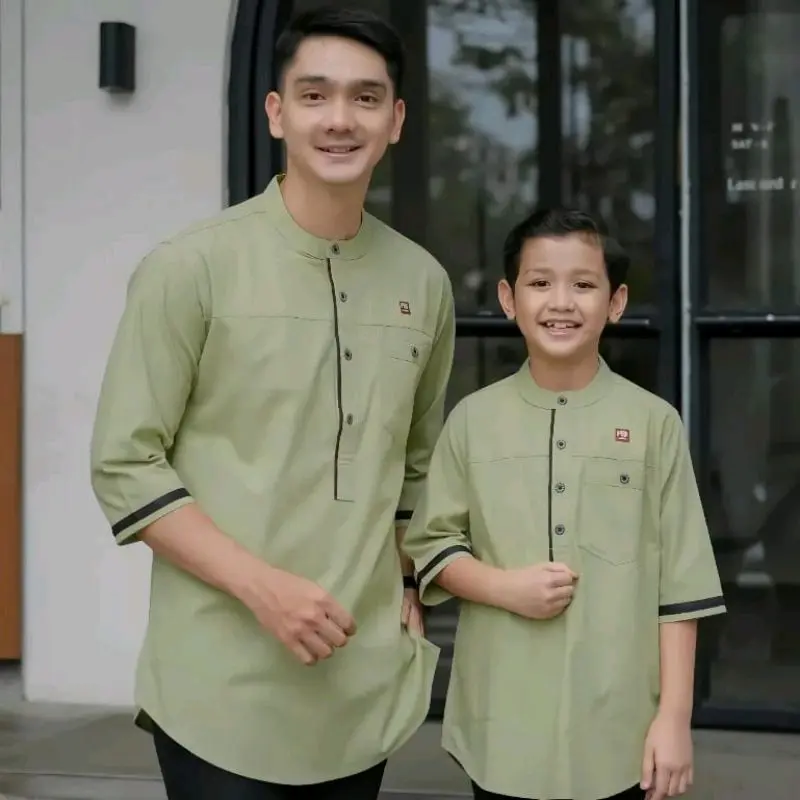 koko kurta couple ayah dan anak burgundy modern 2