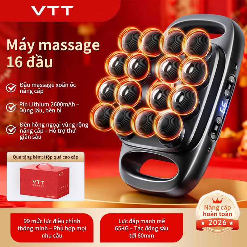 Phiên bản hộp quà cao cấp hoàn toàn mới VTT 2026: máy massage toàn thân chuyên nghiệp với nhiều mức độ tùy chỉnh thông minh.