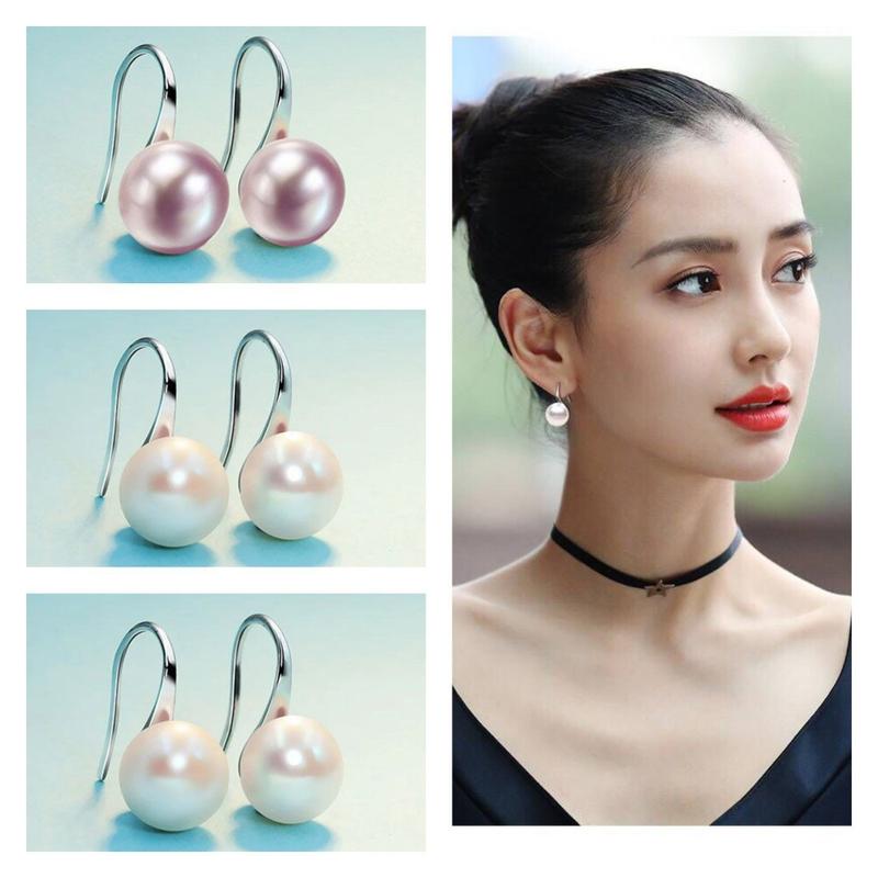 Product Introduction of 6-7mm/ 7-8mm Sterling Silver Water Drop Natural Freshwater Pearl Earrings 1