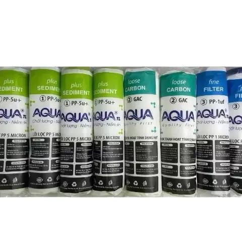  Combo 8 Lõi lọc nước AQUA 123. Bao gồm 4 lõi số 1 2 lõi số 2 và 2 lõi số 3