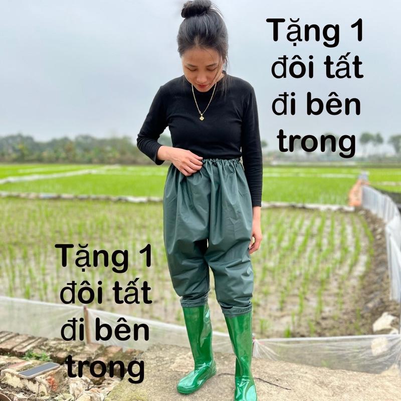 Ủng Quần Lội Nước Màu Xanh Loại 1 Cao Cấp cho Nam Và Nữ sử dụng đi làm ruộng,đi Cấy Đi bắt Cá Tôm chăn nuôi gia xúc