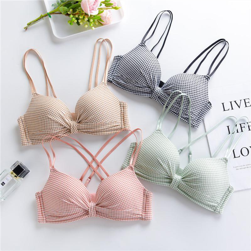 Product Introduction of BR446> BRA RENDA WANITA PUSH UP FULL CUP TANPA KAWAT TALI SILANG MOTIF KOTAK 11