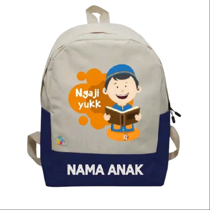 Tas Ransel Backpack anak karakter Ngaji yuk- anak sekolah TK  SD Rekomended banget termurah dan (free Nama )