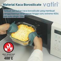 Gambar Vatiri Oven Glass Wadah Makan Microwave 800mL Square - Kotak Makan Kaca Bening PS800YG dari VATIRI HOME STORE Kota Administrasi Jakarta Pusat 5 Tokopedia