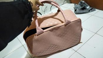 Product Review of DEVILA LUXURY NUDE PINK BOXES WATERPROOF TRAVEL BAG MEDIUM SIZE - Tas Koper Motif Kotak Mewah Murah Perempuan Mudik from A**i 2