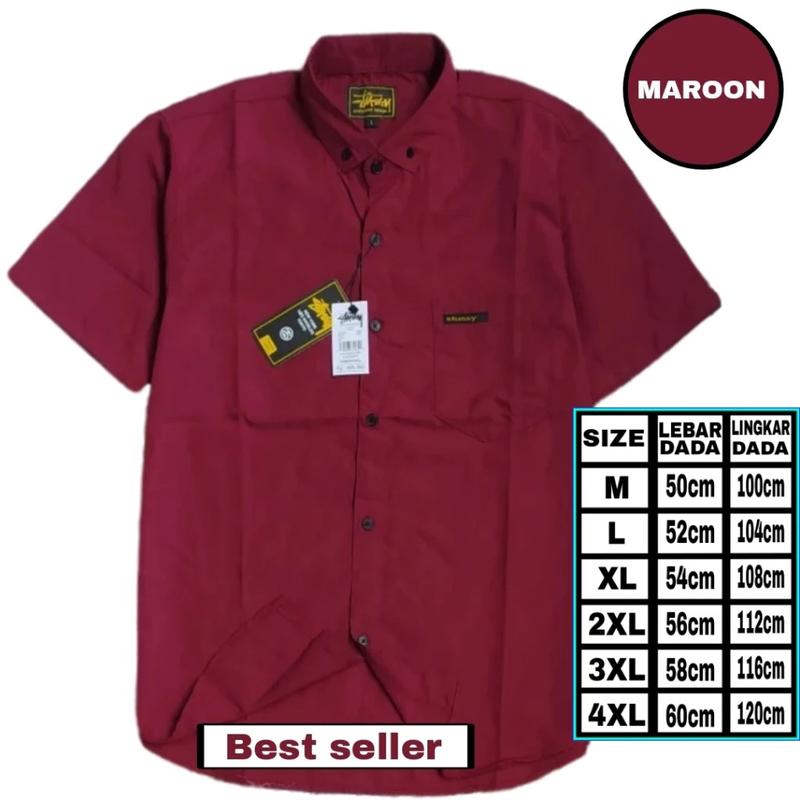 Product Introduction of kemeja pria lengan pendek 100ribu 5pcs kemeja polos lengan pendek dewasa slimfit Katun Casual unisex 6