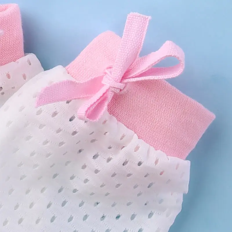 Găng Tay Chống Trầy Xước Cho Trẻ Sơ Sinh, Găng Tay Chống Trầy Xước Cho Mặt, Cotton, Mỏng, Thoáng Khí, Cho Chân, Nhỏ, Cho Mùa Hè 8