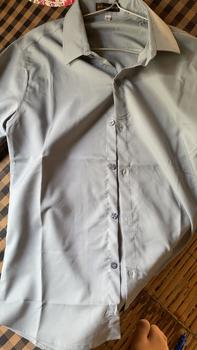 Product Review of Sơ Mi Lụa Màu Trơn Tay dài chất liệu lụa mềm mịn phom body Áo Menswear Trắng from h**3 3