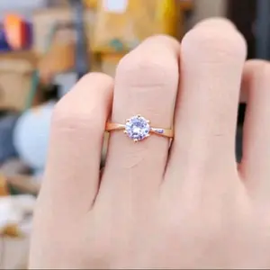 Cincin titanium wanita anti karat  permata mewah cantik elegan cocok di pakai sehari hari