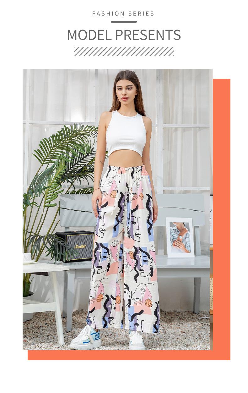 Product Introduction of fat Women pants casual high waist wide leg comfortable plus size loose pants counter quality brand Fit Trouser Womenswear Bottom Soft Belt Day Elastic Lingerie 21