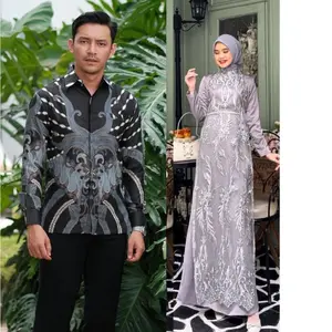 NEW ARRIVAL - SAVINA DRESS COUPLE KEMEJA BATIK DRESS MUSLIM LEBARAN MODEL TERBARU GAUN PESTA KONDANGAN PRIA WANITA GAMIS INNER OUTER BUSUI FRIENDLY COD