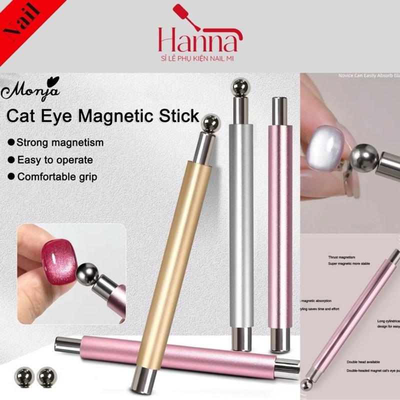 Nam châm hơ mắt mèo Nail 2 đầu + Bi [mẫu mới] - Làm Nail