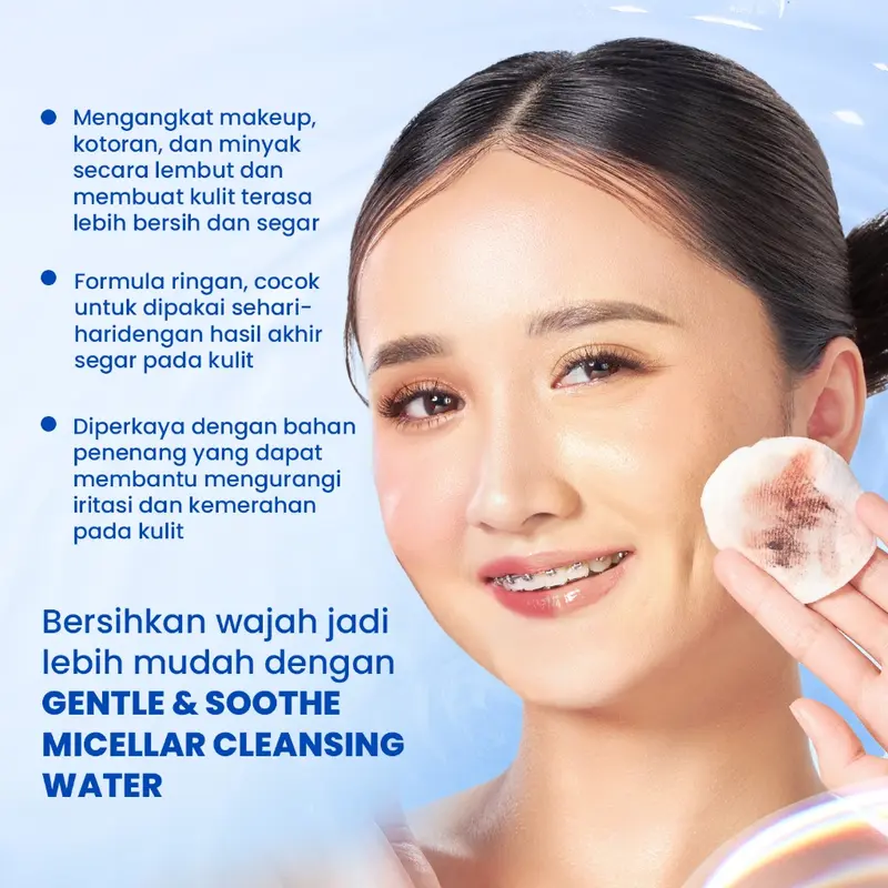 SCORA Gentle & Soothe Micellar Cleansing Water 100 ML |Penghapus Make Up | Pembersih Wajah 4