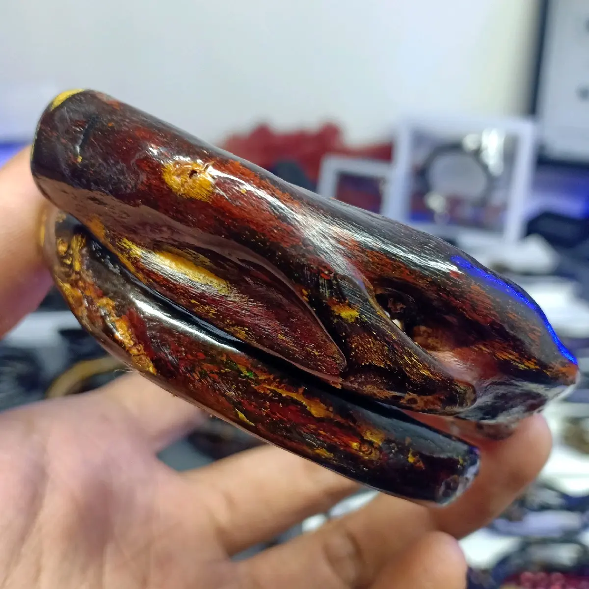 Gelang polos akar bahar brahma batik natural berkualitas
