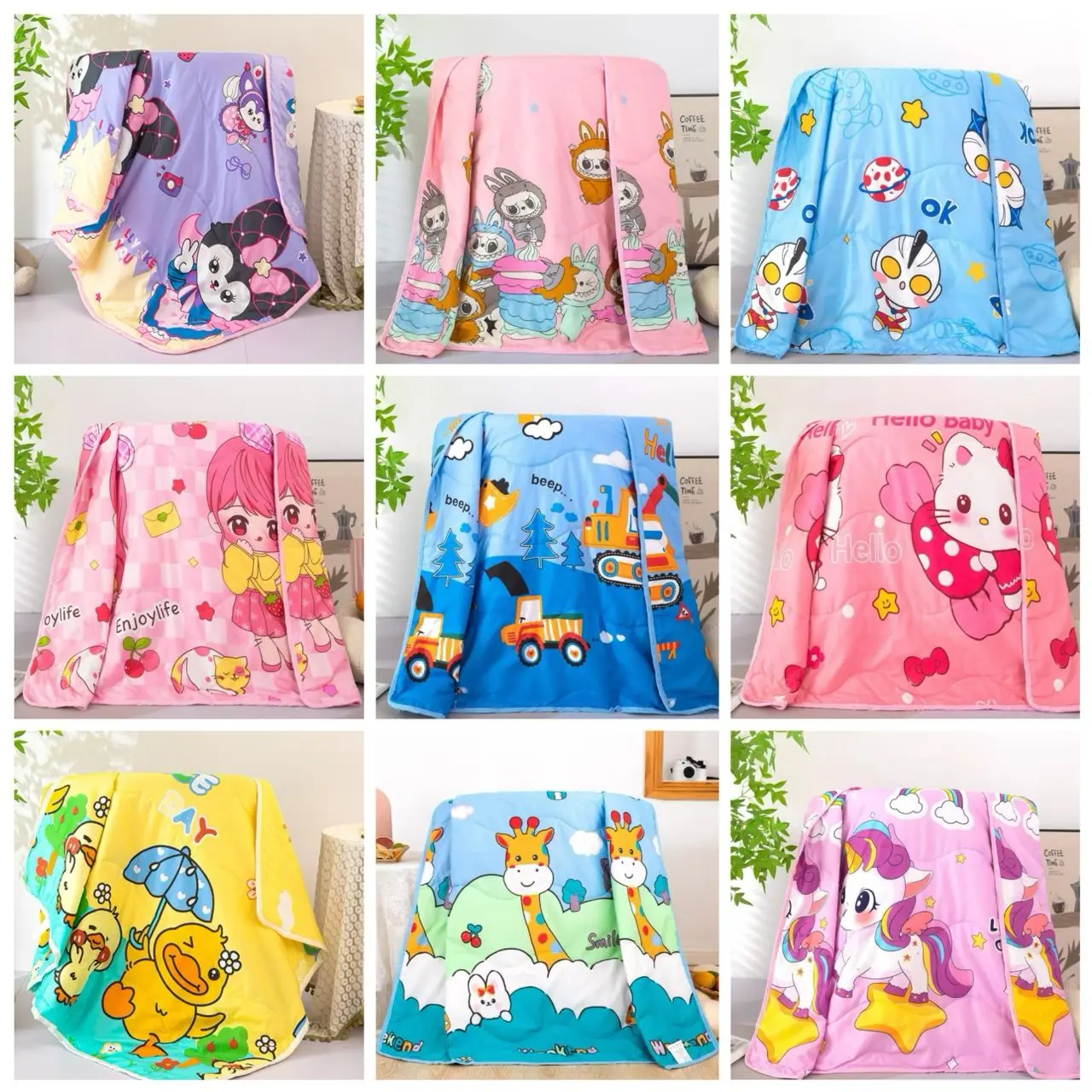 Soft Cotton Kids Blanket /Baby Blanket/ Children Blanket/ Kids Comforter /Selimut Budak Cartoon blanket