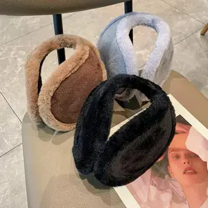 Ear Muffs Winter Ear Warmers Fleece Unisex Thicken Plush Earmuff Behind Band Head