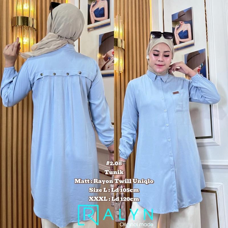 RALYN - TUNIK RAYON TWILL ATASAN POLOS STANDART DAN JUMBO LD 120 #2.08 Formal Kain raya 1