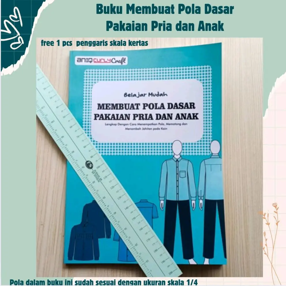 buku belajar membuat pola dasar pakaian pria dan anak