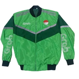 Jaket bomber pilot driver gbhijau terbaru/Jaket ojol/jaket basic Nyaman Pria Motor Distro Zipper