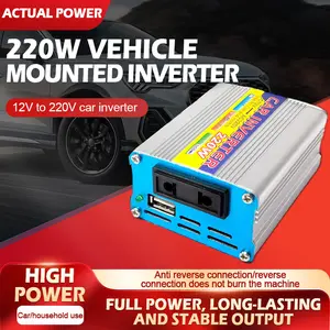 Power Inverter Mobil 12V ke 220V 100W - Pengubah Daya Portabel dengan Proteksi Lengkap untuk Kendaraan & Rumah