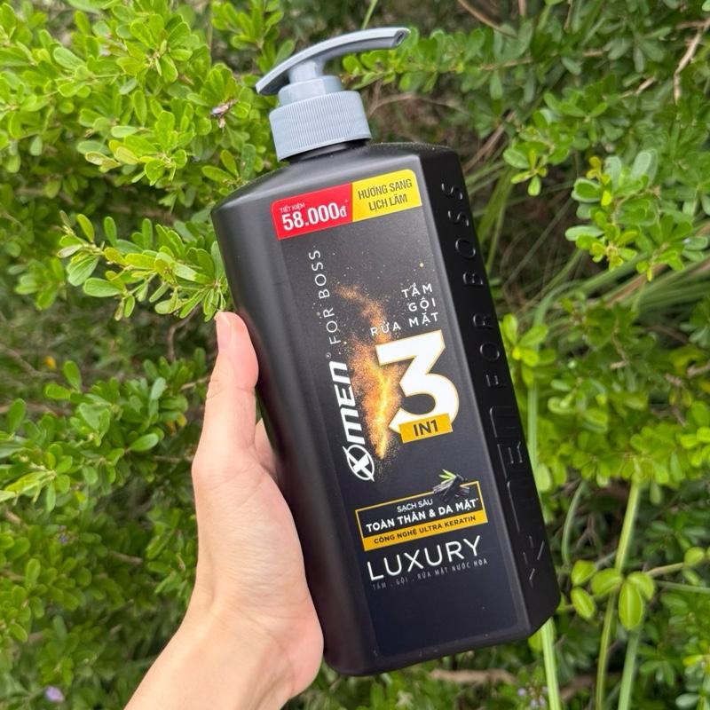 [MỚI] Dầu Tắm Gội Rửa Mặt Xmen For Boss 3in1 Hương Luxury Sang Trọng, Lịch Lãm 630g