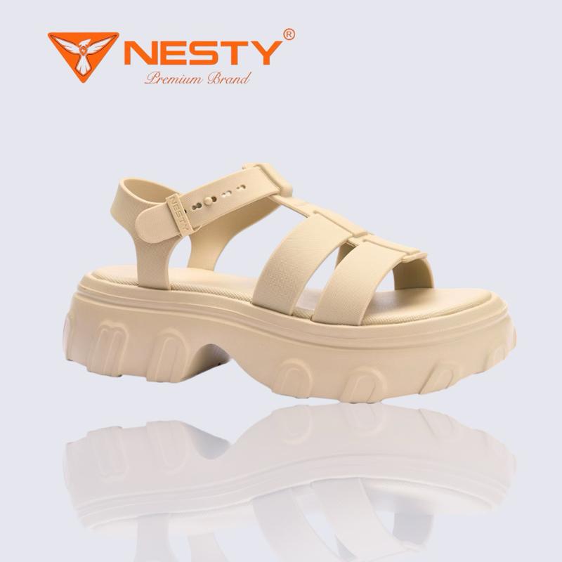 [NE31] Dép Sandal Đế Cao 6cm Quai Ngang Nesty Cao Cấp | Dép Nữ Êm Nhẹ – Chống Trượt – Sang Trọng