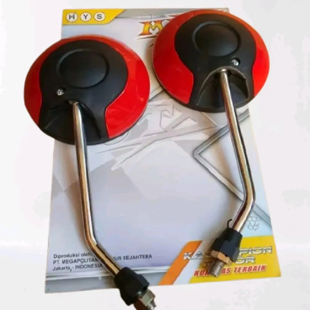 Spion Honda Scoopy Model Bulat Gagang Chrome & Hitam Terbaru Kualitas Terbaik