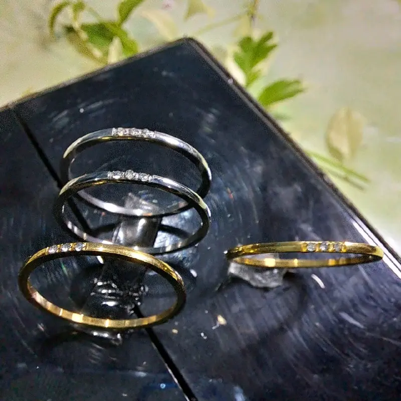 Cincin Titanium Bidadari Permata Kecil Anti Karat dan Anti Luntur SIAP86 4