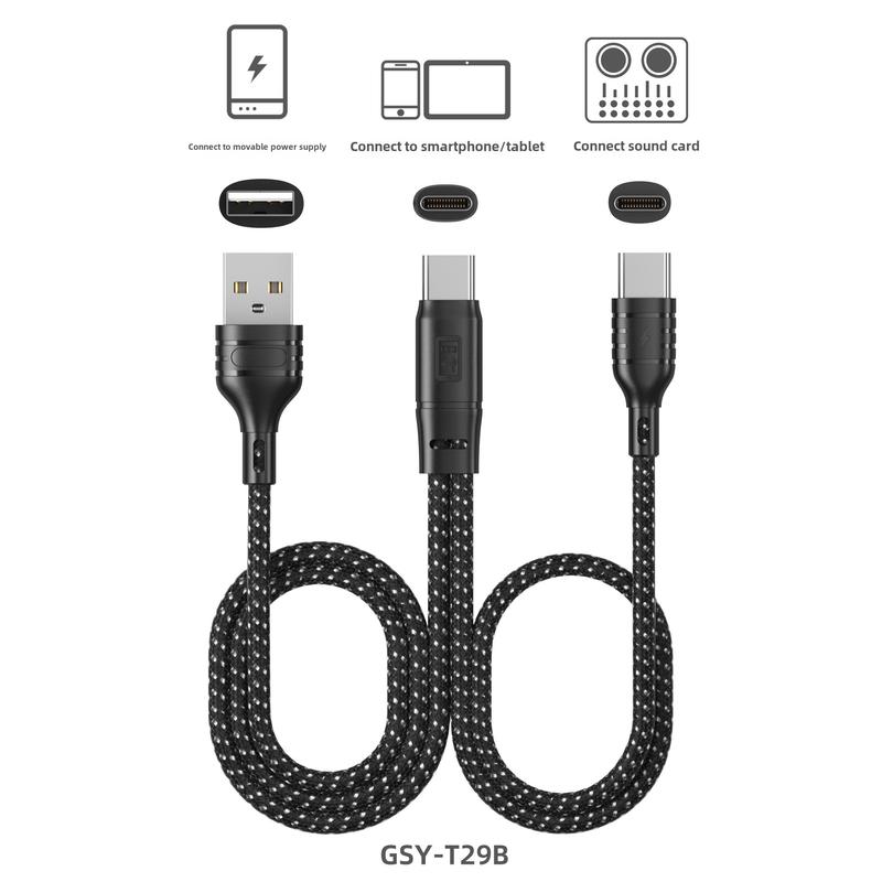 Cáp OTG sạc và phát trực tiếp với cổng Type‑C + Lightning + USB‑A, cáp chuyển đổi cho android và iphone, dùng với card âm thanh/PC, chất liệu hợp kim nhôm, thiết bị sạc, điện thoại thông minh/điện thoại di động, bền bỉ