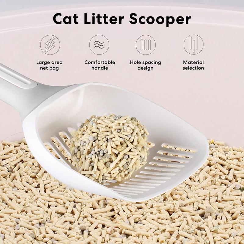 Product Introduction of Long Handle Cat Litter Scoop, Plastic Cat Litter Shovel with Fine Holes, Pet Litter Cleaning Tool, Pet Supplies for All Types Of Cat Litter 4