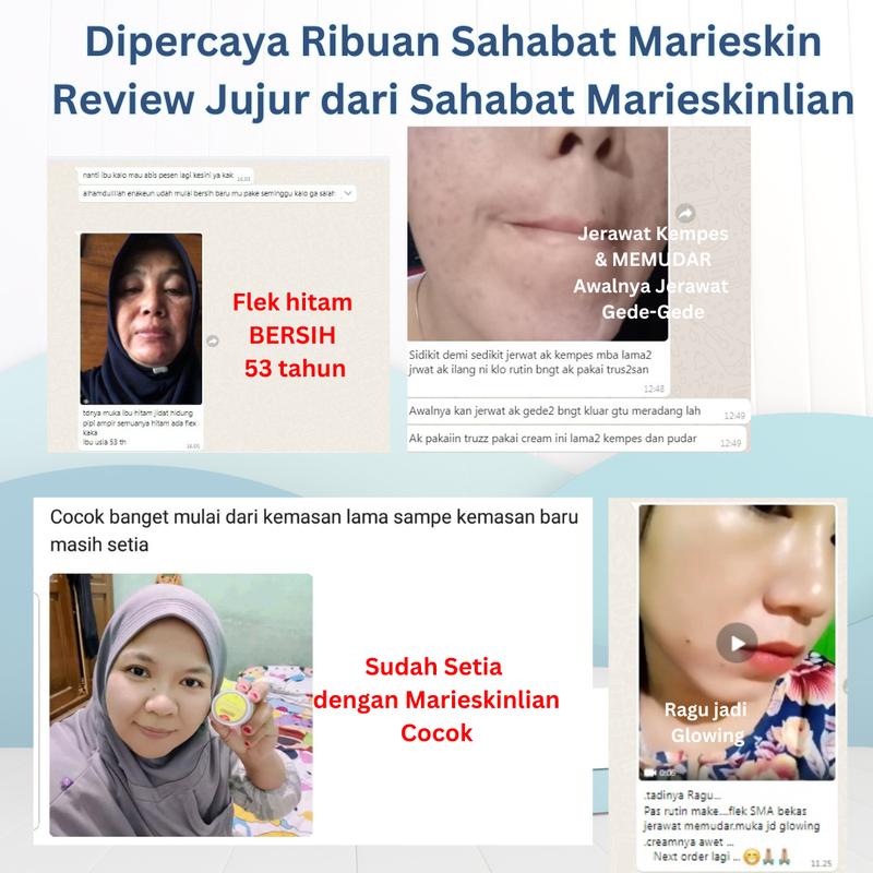 CREAM  MARIESKINLIAN - gunakan Pagi dan Malam hari. Perawatan FLEK HITAM 4