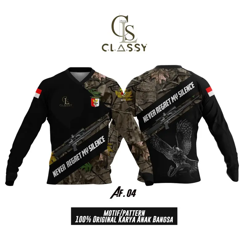 Classy Company | V neck Shirt | Baju Olahraga Menembak. Baju Camo, Baju Perbakin Pakaian Sport 0
