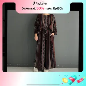 Set Baju Wanita Blouse dan Celana Panjang XXL KallyOutfit dari Bahan Rayon Katun yang Adem