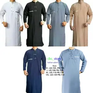 Gamis Jubah Pria Dewasa /  Jubah Pria Polos Muslim Panjang