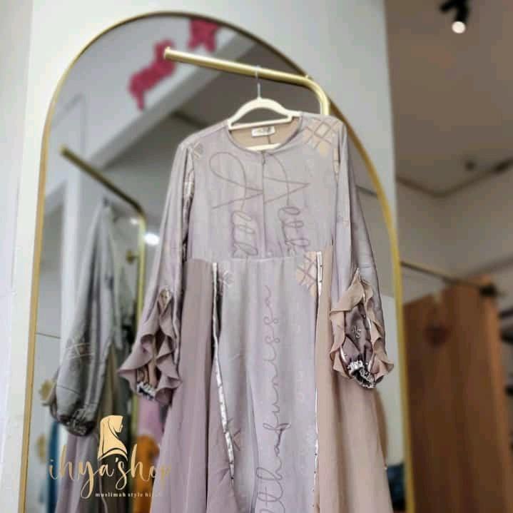 Althafunnisa gamis mewah elegant silk premium Muslim Dress 3