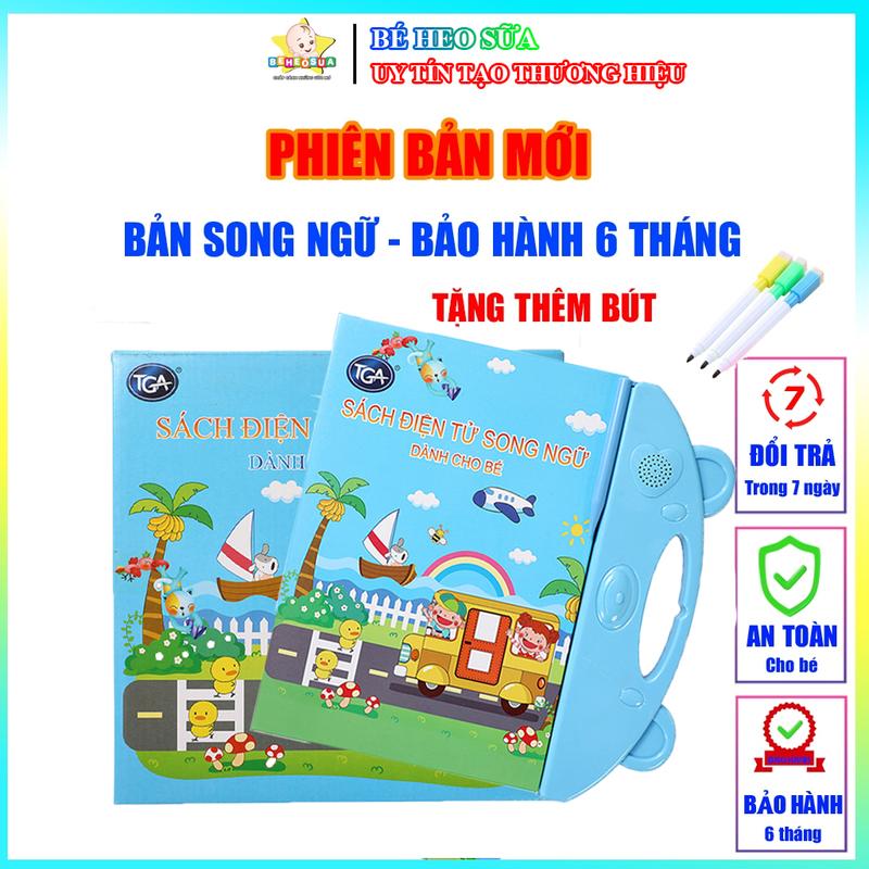 Sách điện tử cho bé phiên bản mới song ngữ Anh Việt bảo hành 6 tháng tặng kèm bút dạ