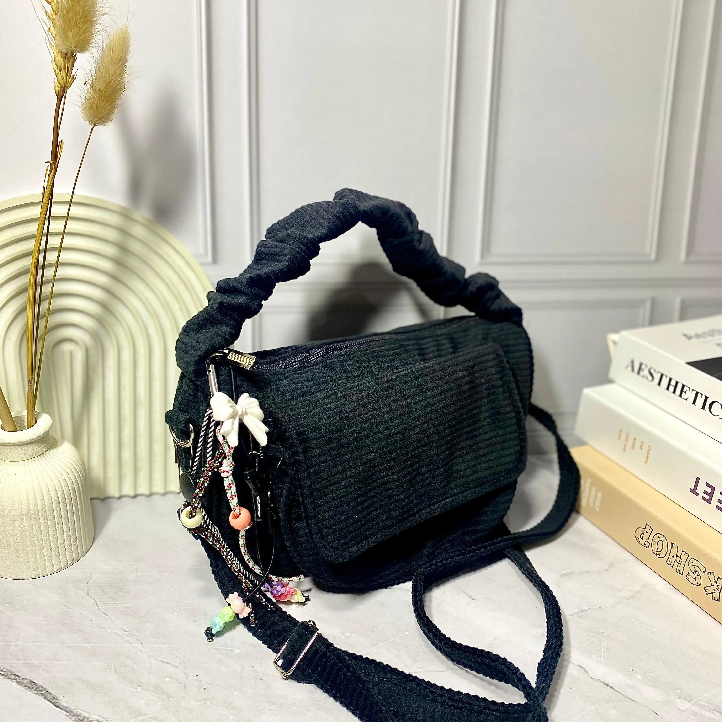 Lora Tas Selempang Wanita Handbag Corduroy - CIKO