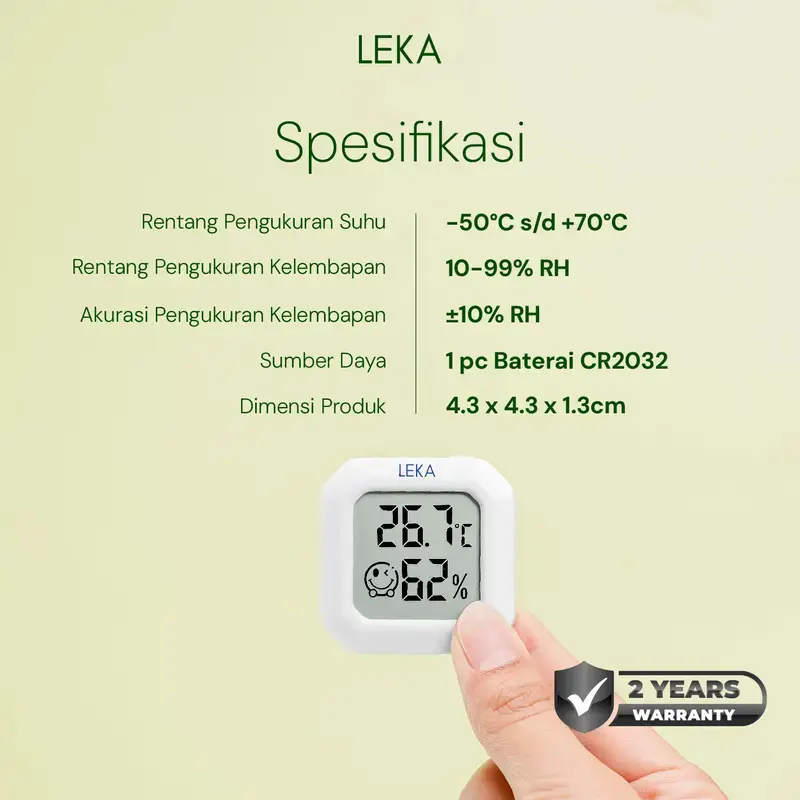 LEKA HM6005 Mini Humidity Meter - Hygrometer Thermometer Ukur Lembab Ruangan 5