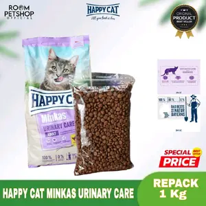 Happy cat minkas urinary care REPACK 1 kg makanan kucing kering pet shop